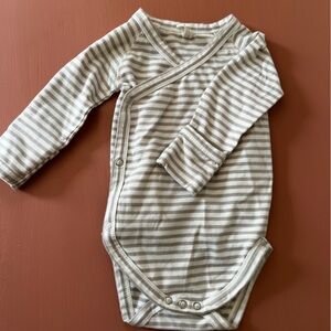 Quincy Mae Fog Stripe Kimono Crossbody Newborn